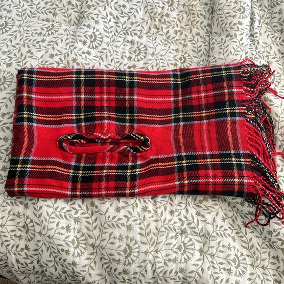 JCrew plaid wrap with arm holes - Picture 4 of 5